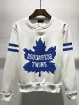 dsquared2 2019 sweatshirt dsquared2 twins white ds255